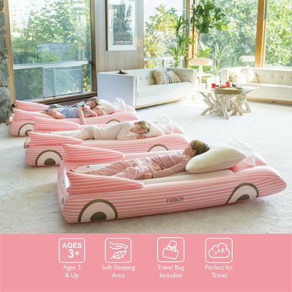 Funboy Signature | Kids Sleepover Bed - Pink Convertible Air Mattress