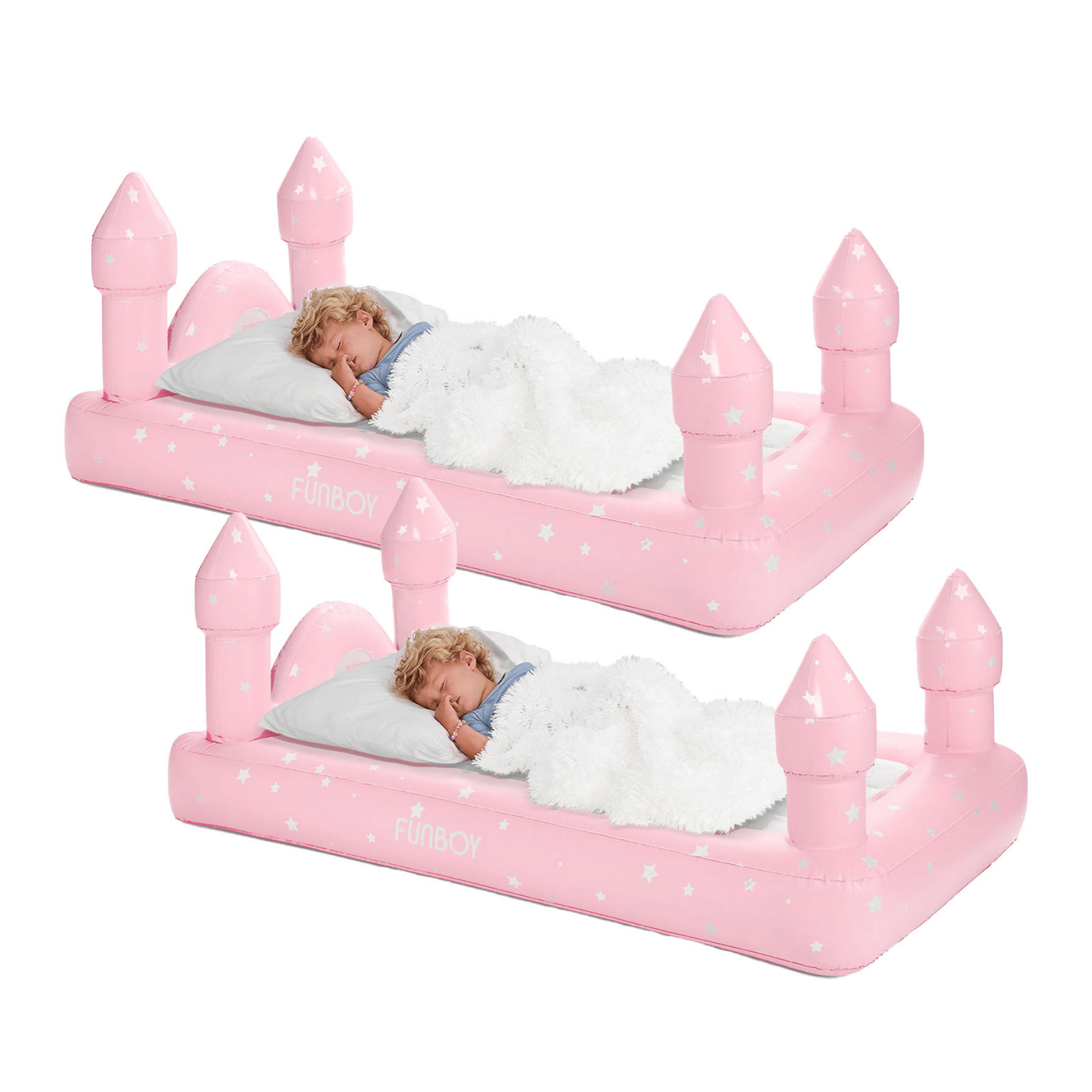 Funboy Popular | Sleepover Beds - Pink Castle, 2 Pack