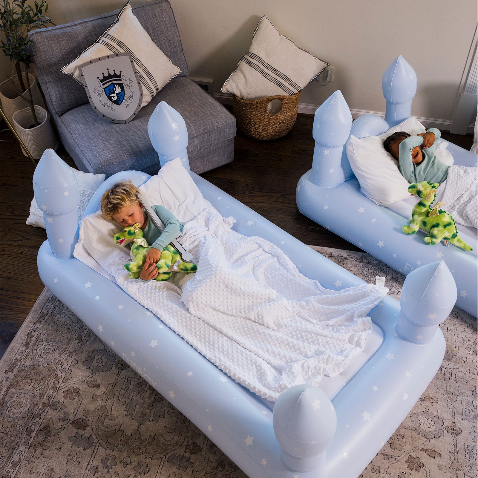 Funboy Best Seller | Sleepover Beds - Blue Castle, 2 Pack