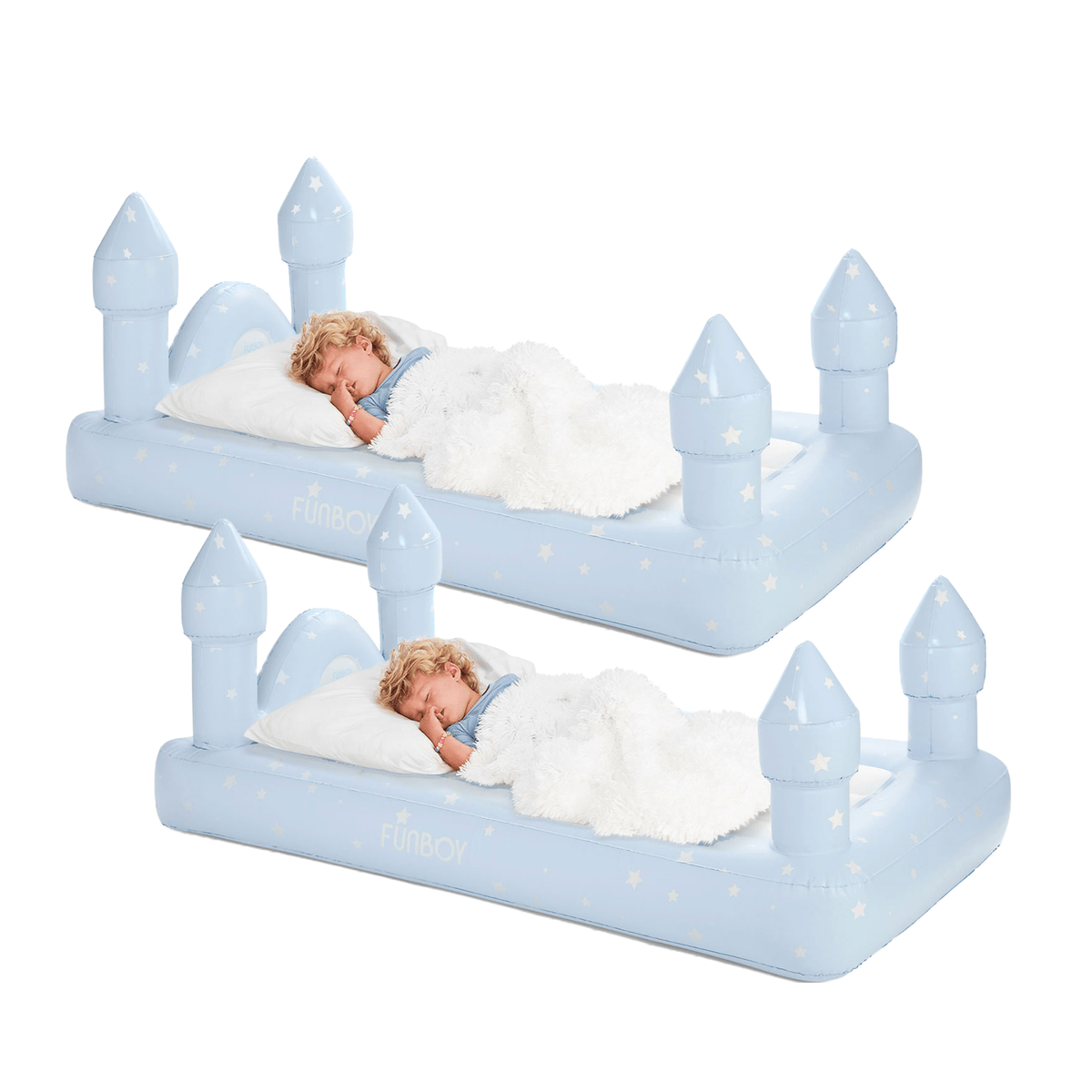 Funboy Best Seller | Sleepover Beds - Blue Castle, 2 Pack
