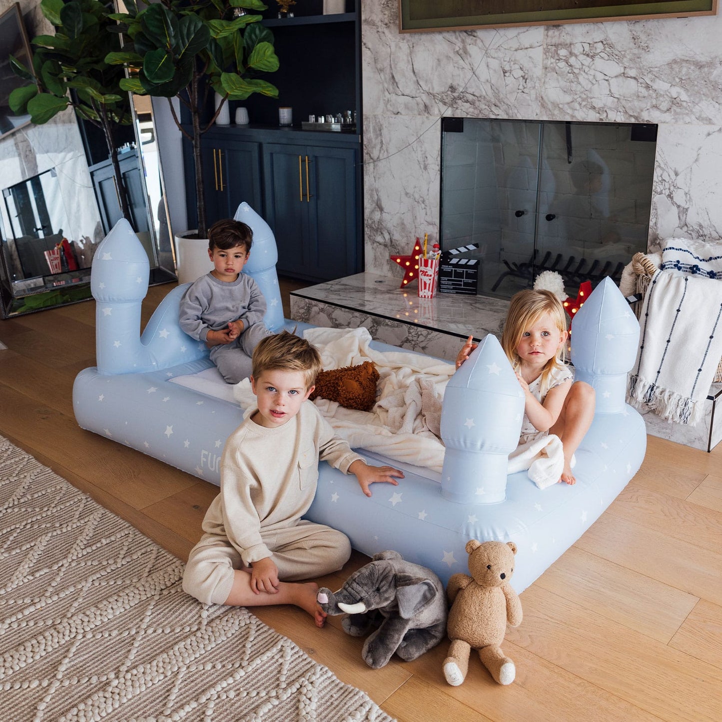 Funboy Exclusive | Kids Sleepover Bed - Blue Castle Air Mattress