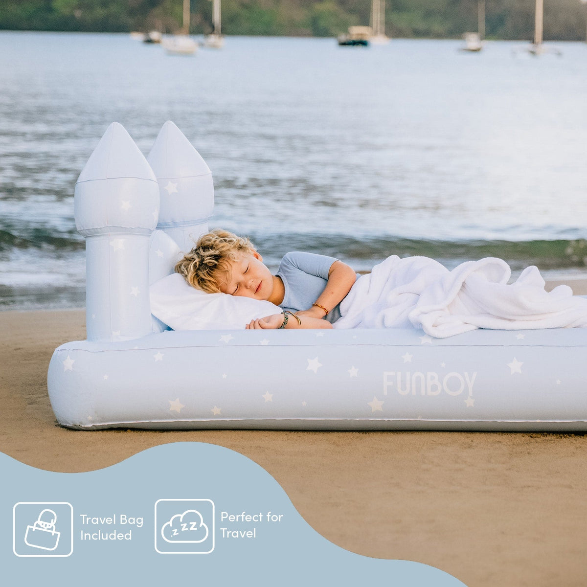 Funboy Exclusive | Kids Sleepover Bed - Blue Castle Air Mattress
