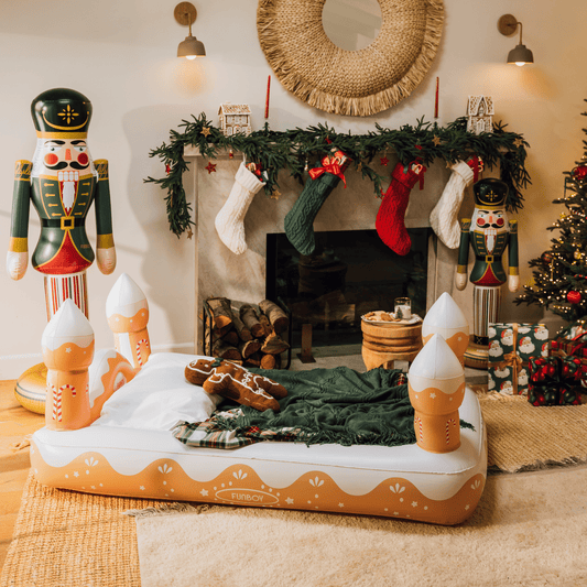 Funboy Classic | Kids Sleepover Bed - Christmas Gingerbread Air Mattress