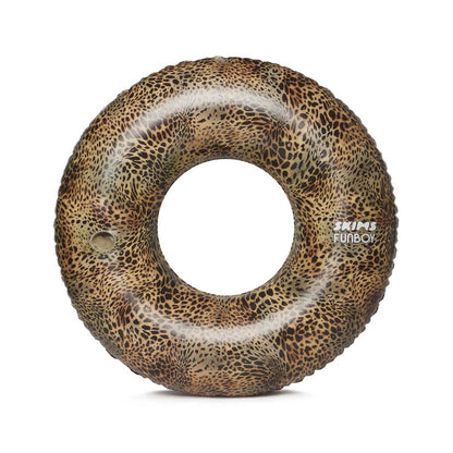 Funboy Essential | SKIMS x FUNBOY Luxe Cheetah Tube Float- 46" Inflated w/ cup holder
