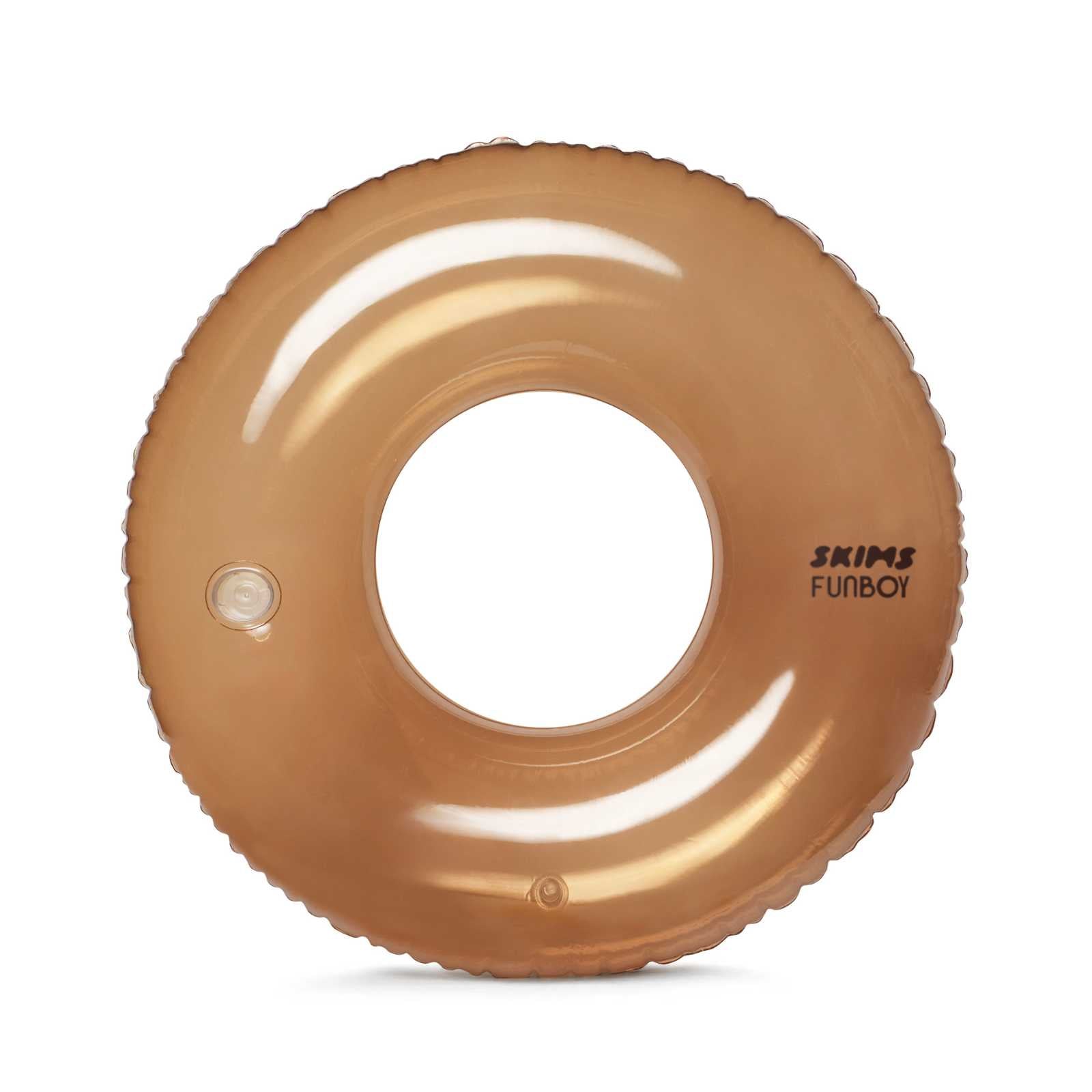 Funboy Featured | SKIMS x FUNBOY Sienna Clear Tube Float - 46" inflated w/ Cup Holder