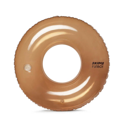Funboy Featured | SKIMS x FUNBOY Sienna Clear Tube Float - 46" inflated w/ Cup Holder