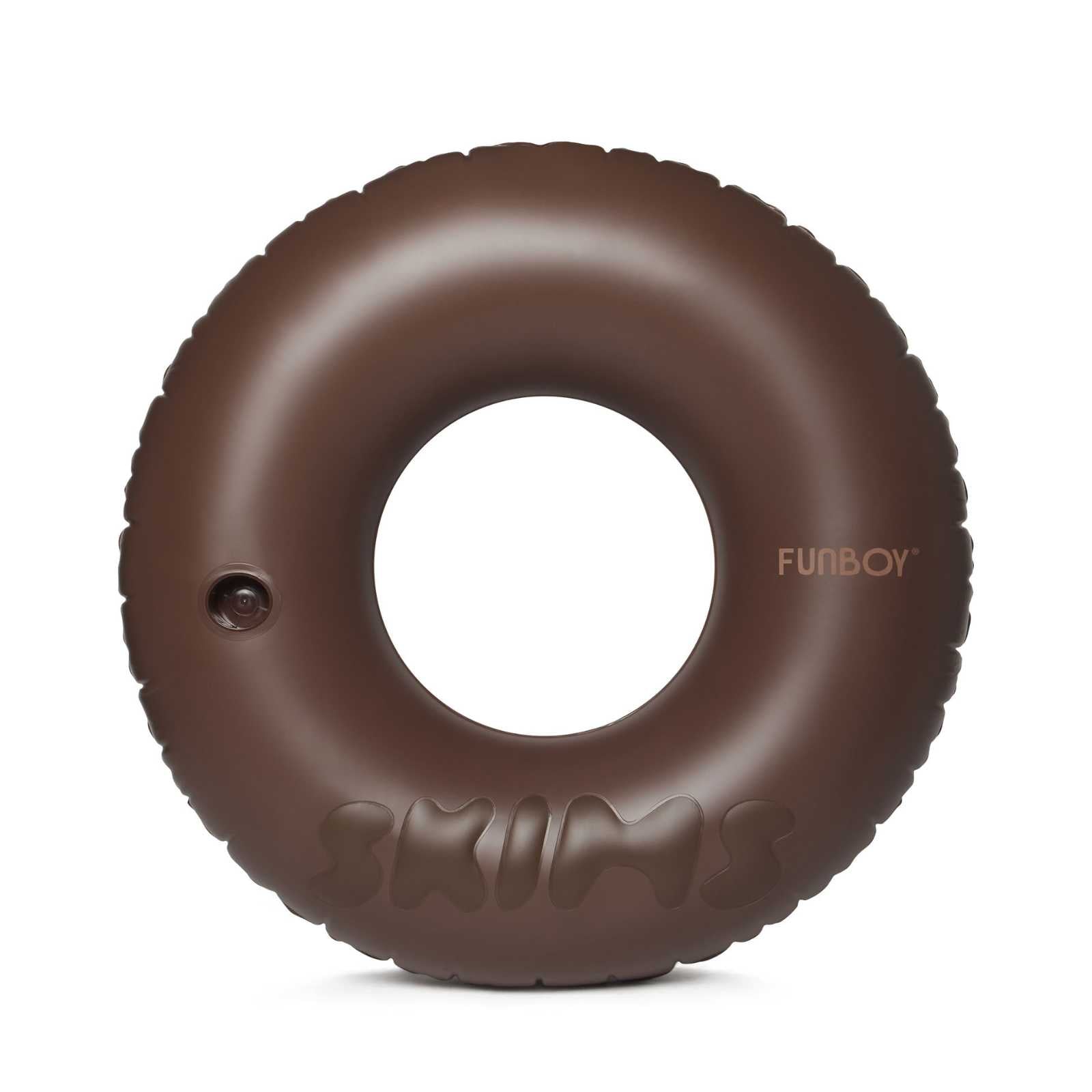 Funboy Best Seller | SKIMS x FUNBOY Cocoa Embossed Tube Float - 46" Inflated w/ cup holder