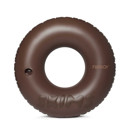 Funboy Best Seller | SKIMS x FUNBOY Cocoa Embossed Tube Float - 46" Inflated w/ cup holder