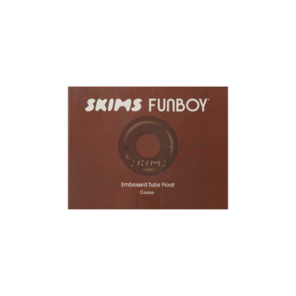 Funboy Best Seller | SKIMS x FUNBOY Cocoa Embossed Tube Float - 46" Inflated w/ cup holder