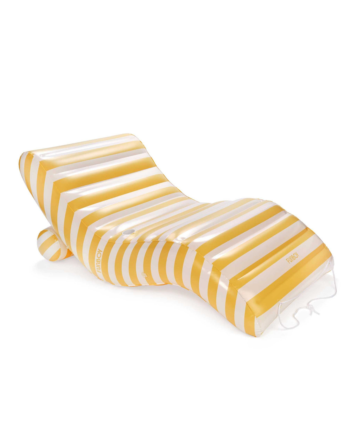 Funboy Featured | Yellow Striped Chaise Lounger Pool Float