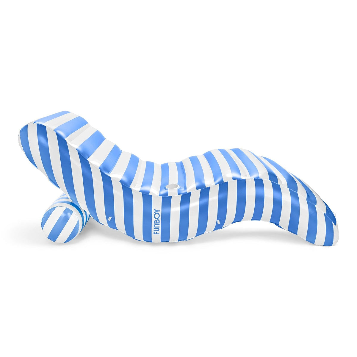 Funboy Trending | Blue Striped Chaise Lounger Pool Float