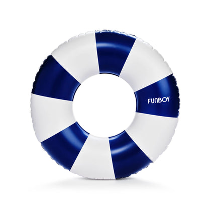 Funboy Recommended | FUNBOY Vintage Navy Stripe Inflatable Kids Pool Float Tube 34"