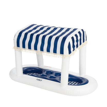 Funboy Signature | Navy Blue & White Striped Floating Cabana Bar