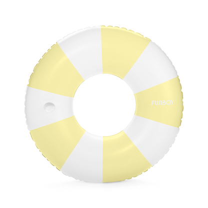 Funboy Featured | Yellow Vintage Stripe Tube Float