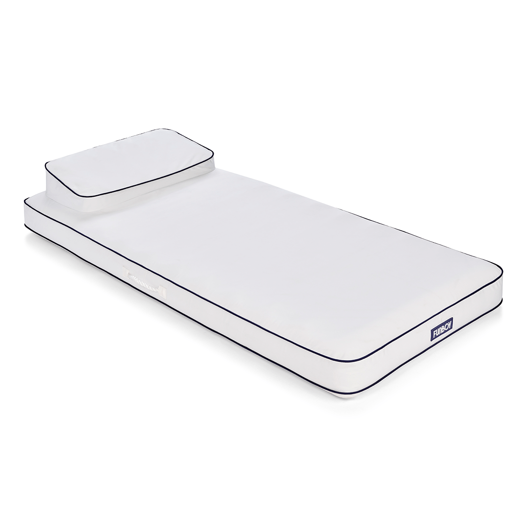 Funboy Exclusive | Fabric Classic Mat Lounger Pool Float - Classic White