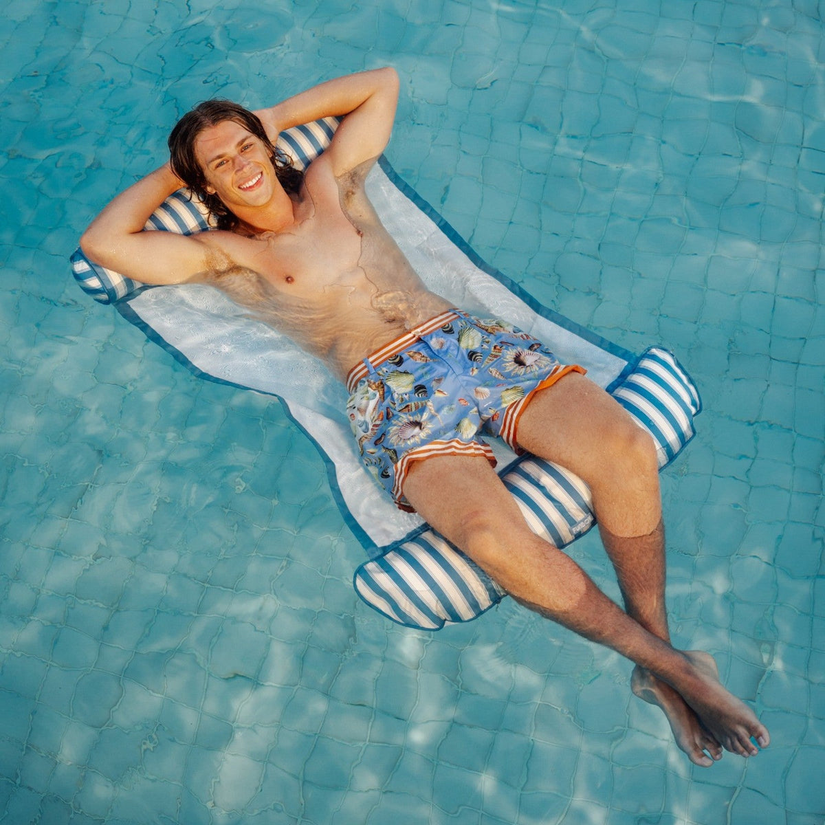 Funboy Signature | Fabric Pool Hammock, Denim Blue