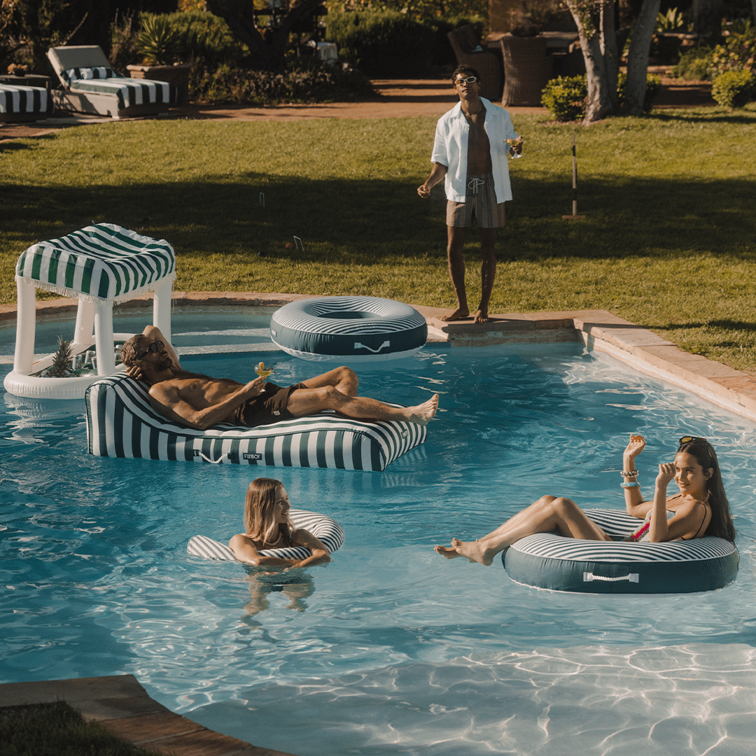Funboy Featured | Fabric Covered Pool Noodle - Green Stripe
