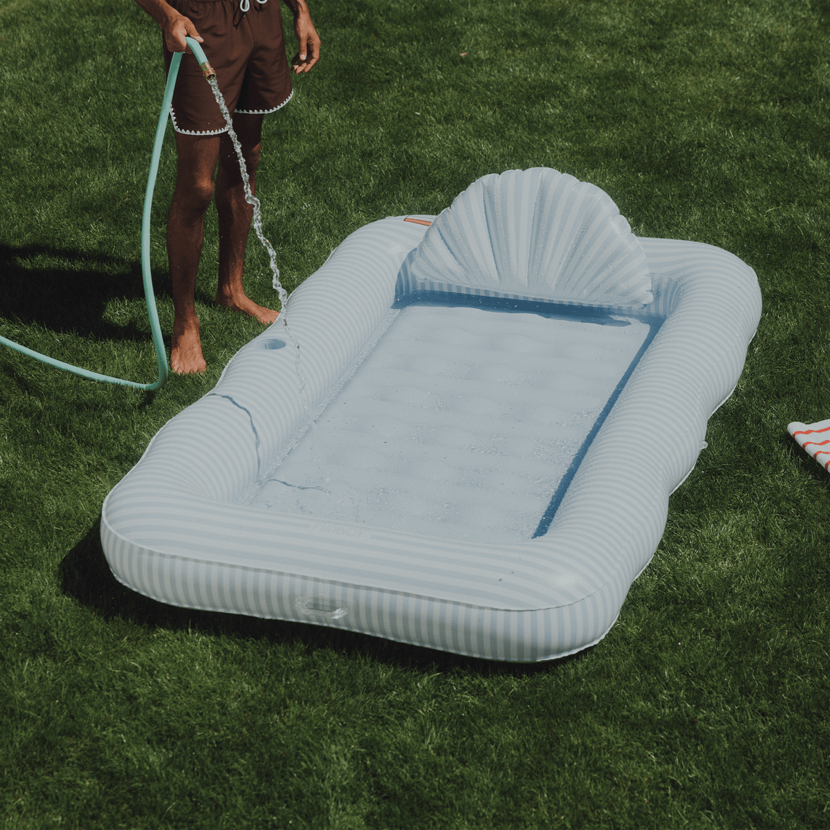 Funboy Best Seller | Tanning Pool Lounger: Blue & White Stripes