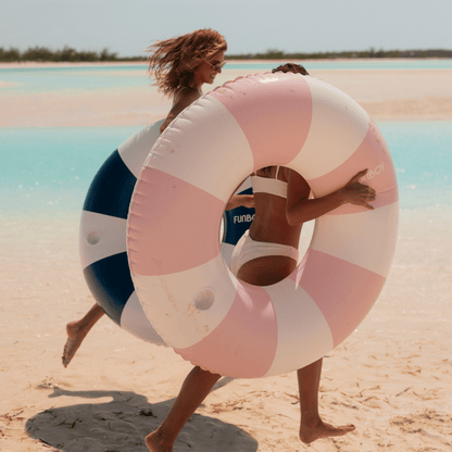 Funboy Signature | Pink Vintage Striped Tube Float