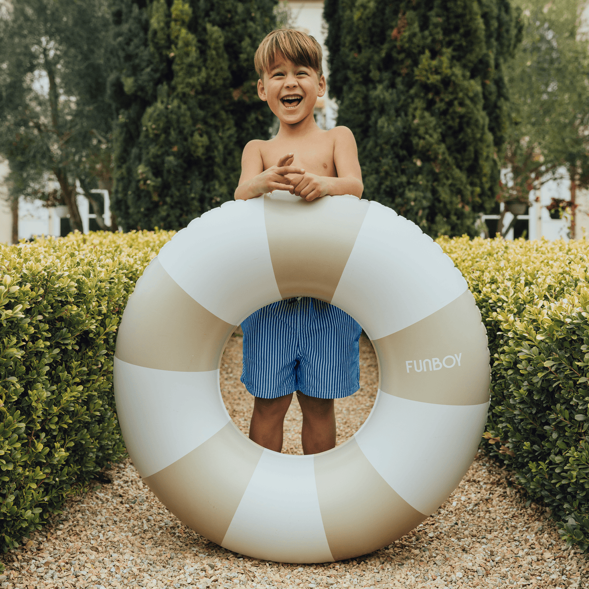 Funboy Essential | Pool Tubes for Kids: Vintage Kids Tube Float, Tan