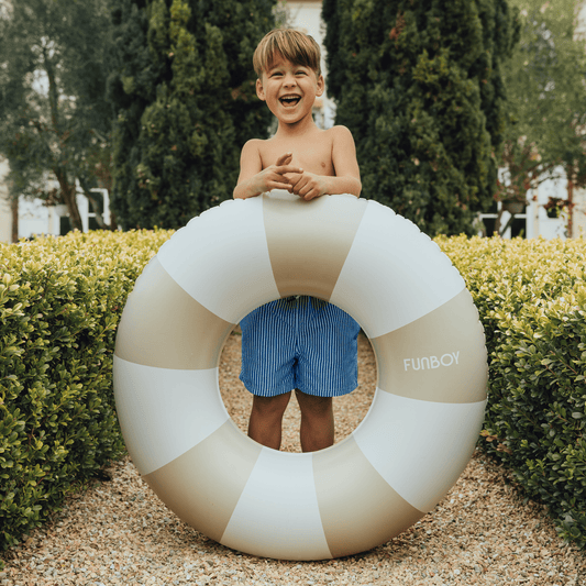 Funboy Essential | Pool Tubes for Kids: Vintage Kids Tube Float, Tan