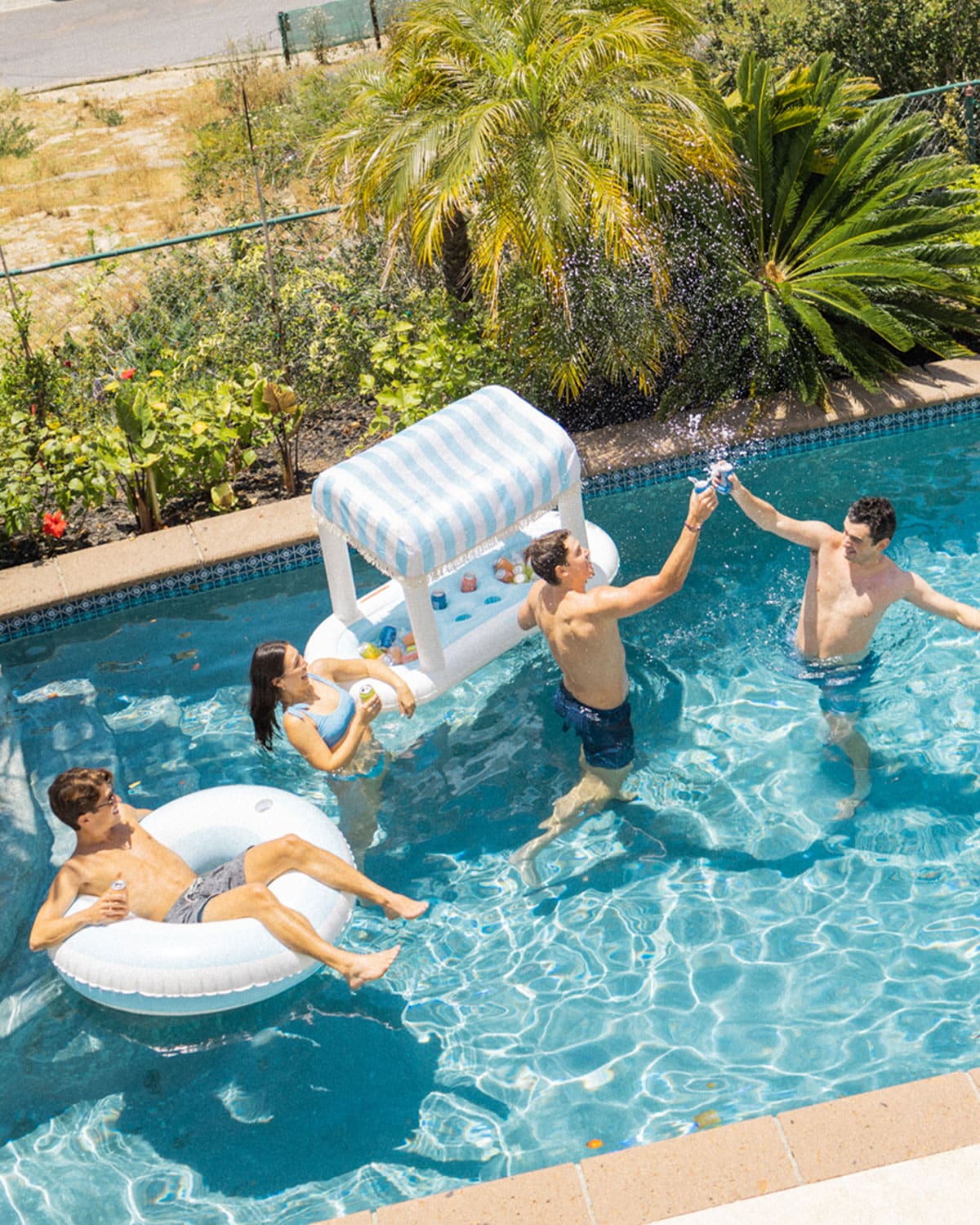Funboy Exclusive | Blue & White Stripe Tube Pool Float