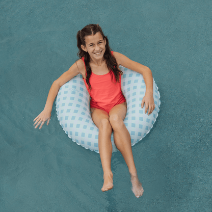 Funboy Signature | Blue Gingham Kids Tube Float
