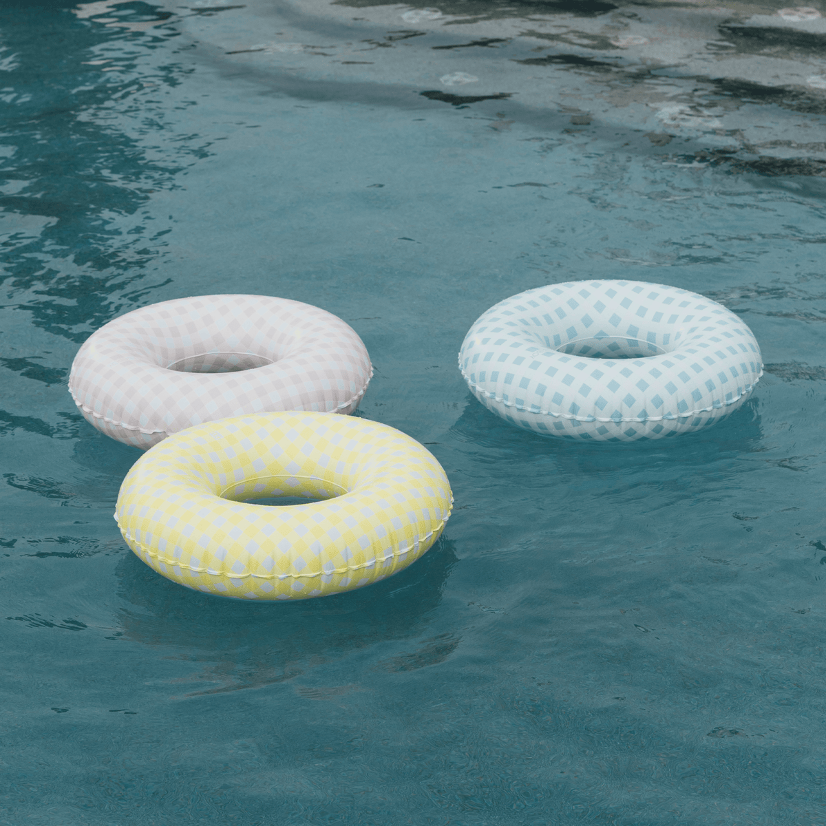 Funboy Signature | Blue Gingham Kids Tube Float