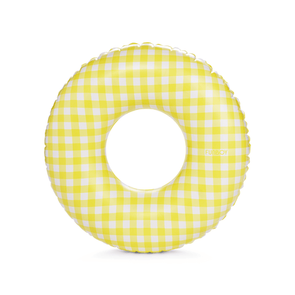 Funboy Classic | Kids Tube Float, 34", Yellow Gingham