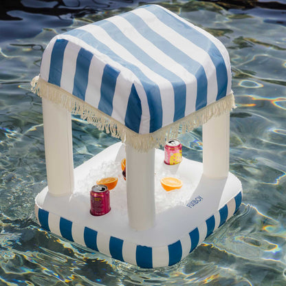 Funboy Trending | Blue & White Striped Floating Cabana Bar
