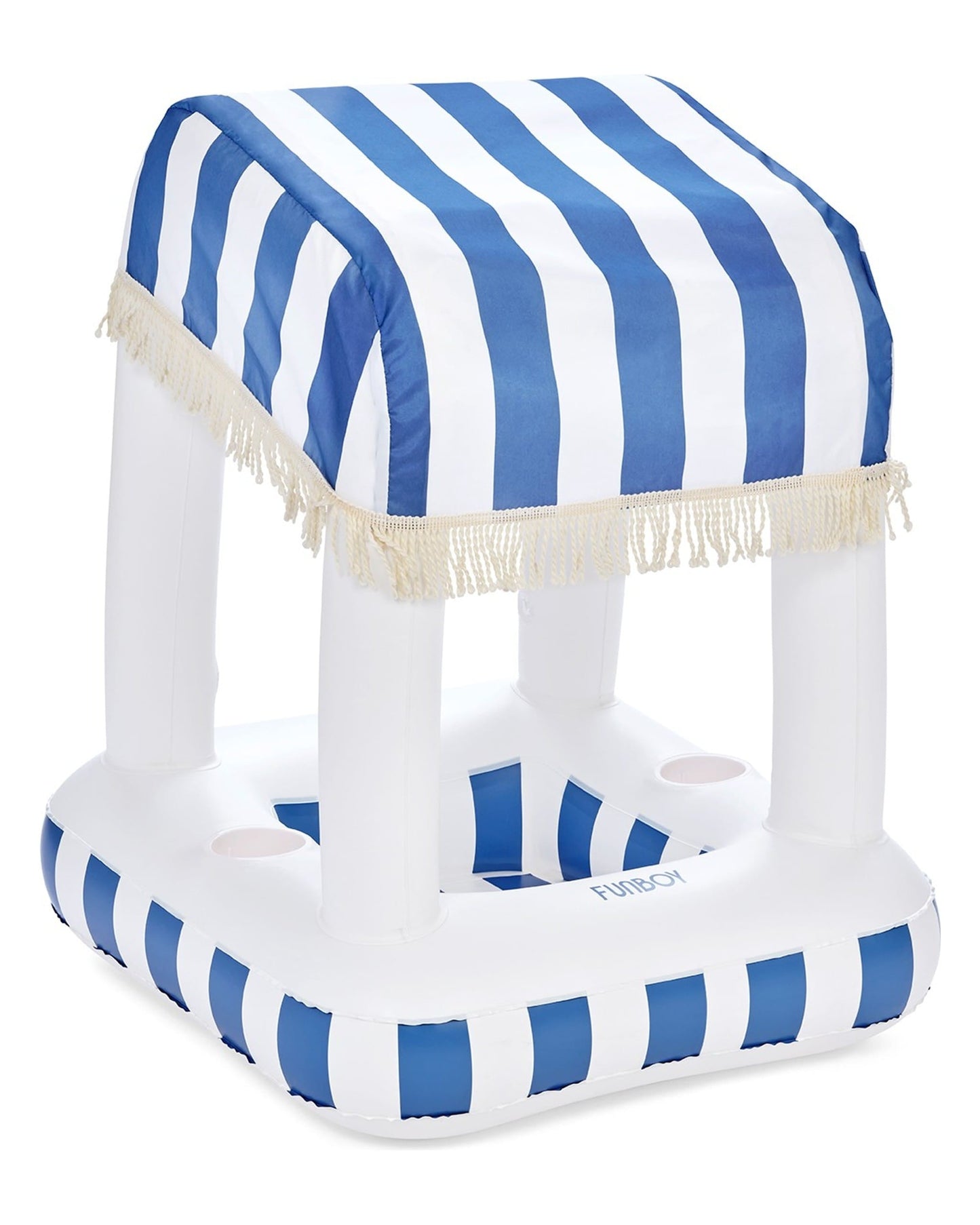 Funboy Trending | Blue & White Striped Floating Cabana Bar