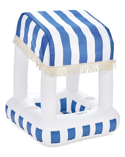 Funboy Trending | Blue & White Striped Floating Cabana Bar