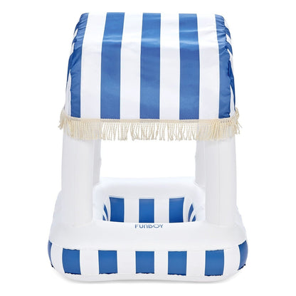 Funboy Trending | Blue & White Striped Floating Cabana Bar