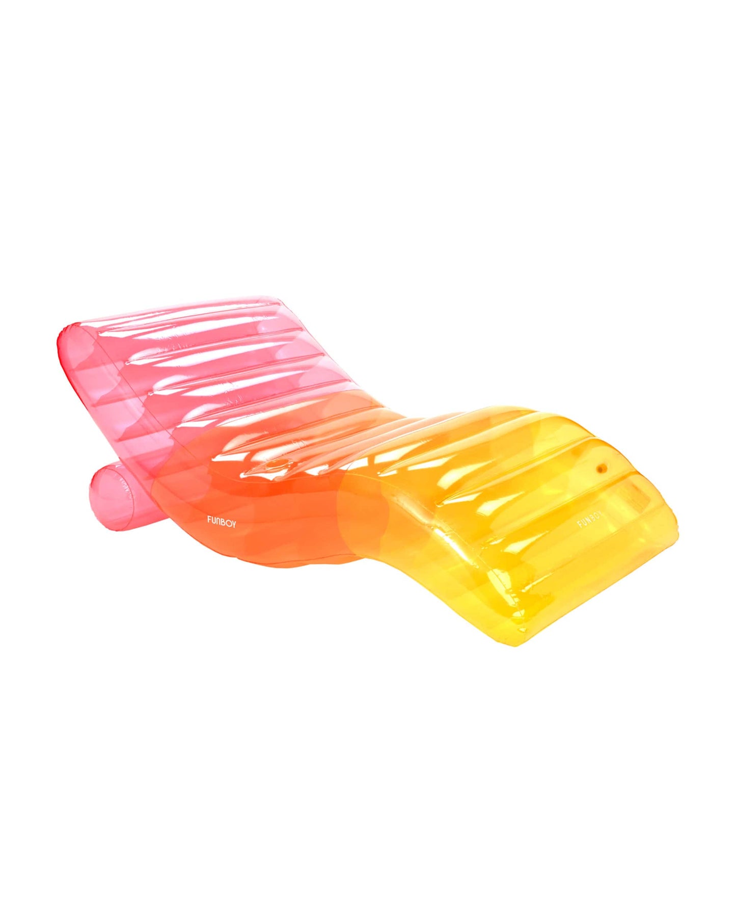Funboy Featured | Clear Rainbow Chaise Lounger Pool Float