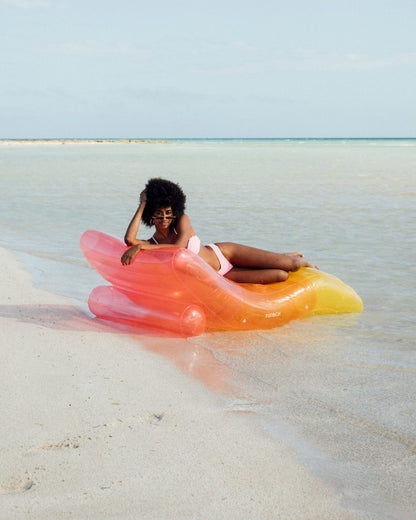 Funboy Featured | Clear Rainbow Chaise Lounger Pool Float